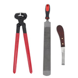 Hoof Repair Tool Kit Steel Double Sided File Hoof Trimmer Tool Kit for Horses Cattle Sheep Donkeys - Front View