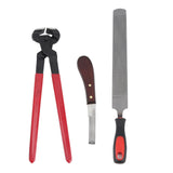 Hoof Repair Tool Kit Steel Double Sided File Hoof Trimmer Tool Kit for Horses Cattle Sheep Donkeys - Side View