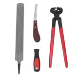 Hoof Repair Tool Kit Steel Double Sided File Hoof Trimmer Tool Kit for Horses Cattle Sheep Donkeys - 45-Degree Angle