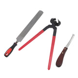 Hoof Repair Tool Kit Steel Double Sided File Hoof Trimmer Tool Kit for Horses Cattle Sheep Donkeys - Close-Up Angle