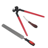 Hoof Repair Tool Kit Steel Double Sided File Hoof Trimmer Tool Kit for Horses Cattle Sheep Donkeys - Extra Image