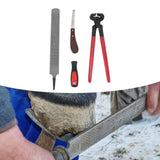 Hoof Repair Tool Kit Steel Double Sided File Hoof Trimmer Tool Kit for Horses Cattle Sheep Donkeys - Extra Image