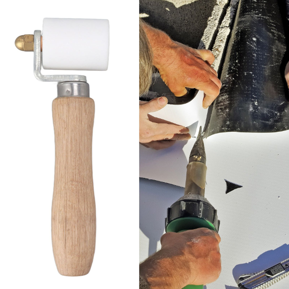 40mm Seam Roller High Temperature Resistant Seam Hand Pressure Roller for PVC Welding White