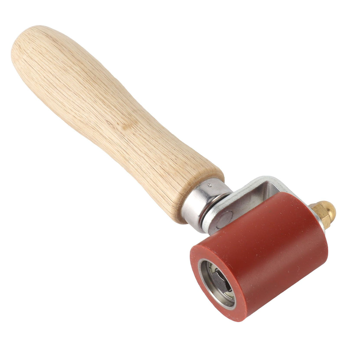 Silicone Seam Tester Bearing Design Ergonomic Detachable Smoothing Seam Roller Tool for PVC Roofing Tape Red Width 40mm/ 1.6in