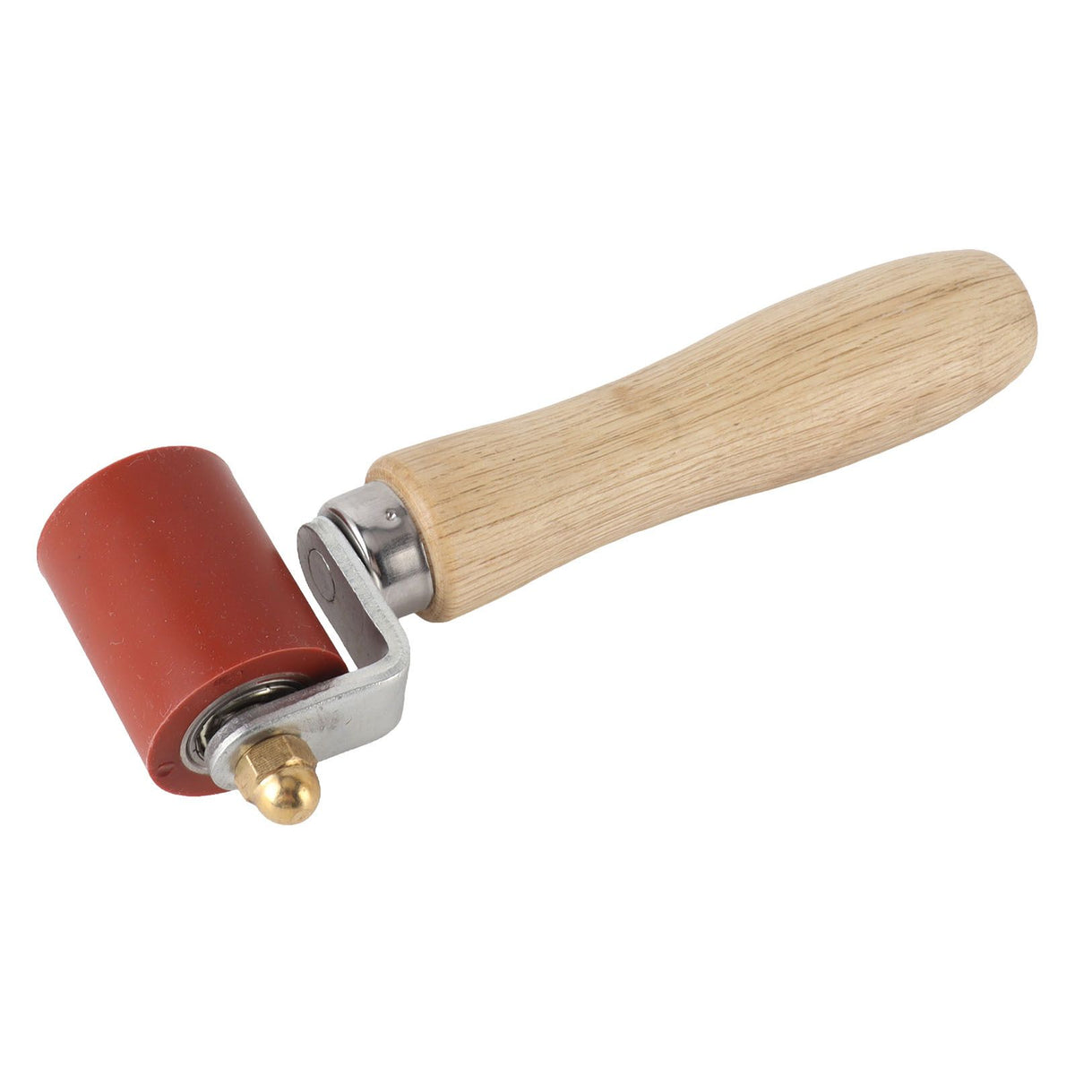 Silicone Seam Tester Bearing Design Ergonomic Detachable Smoothing Seam Roller Tool for PVC Roofing Tape Red Width 40mm/ 1.6in