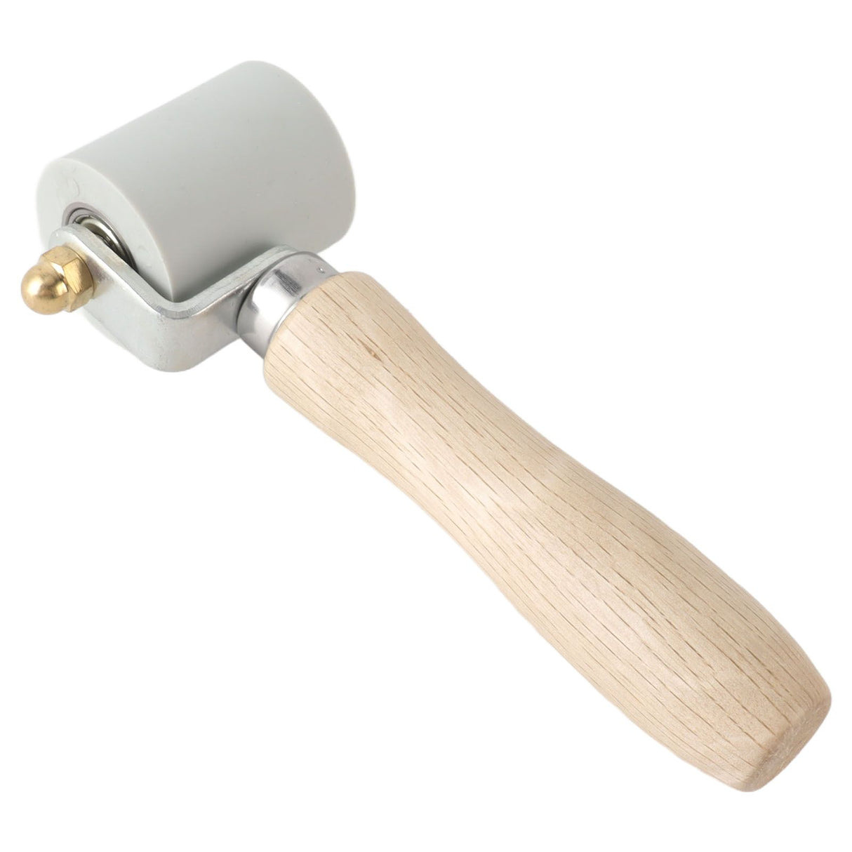 Silicone Seam Tester Bearing Design Ergonomic Detachable Smoothing Seam Roller Tool for PVC Roofing Tape Gray Width 45mm/1.8in