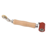 40mm Silicone Seam Roller Dual Use Brass Wheel Wood Handle Wallpaper Flat Seam Roller for PVC TPO Welding Red
