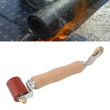 40mm Silicone Seam Roller Dual Use Brass Wheel Wood Handle Wallpaper Flat Seam Roller for PVC TPO Welding Red