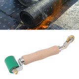 40mm Silicone Seam Roller Dual Use Brass Wheel Wood Handle Wallpaper Flat Seam Roller for PVC TPO Welding Green