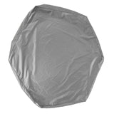 Sandbox Cover Hexagon Sandpit Sand Toys Cover Waterproof Pool Cover with Drawstring for Outdoor Garden Grey - Front View