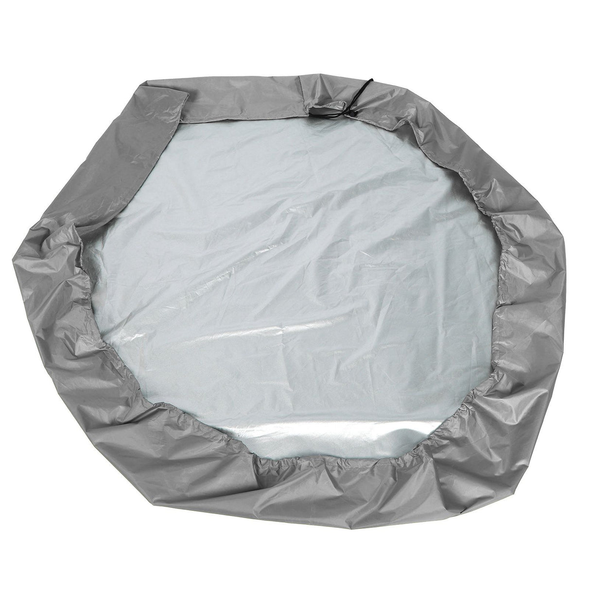 Sandbox Cover Hexagon Sandpit Sand Toys Cover Waterproof Pool Cover with Drawstring for Outdoor Garden Grey