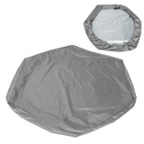 Sandbox Cover Hexagon Sandpit Sand Toys Cover Waterproof Pool Cover with Drawstring for Outdoor Garden Grey
