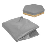 Sandbox Cover Hexagon Sandpit Sand Toys Cover Waterproof Pool Cover with Drawstring for Outdoor Garden Grey - Extra Image