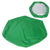 Sandbox Cover Hexagon Sandpit Sand Toys Cover Waterproof Pool Cover with Drawstring for Outdoor Garden Green - Low Angle