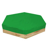 Sandbox Cover Hexagon Sandpit Sand Toys Cover Waterproof Pool Cover with Drawstring for Outdoor Garden Green - Extra Image