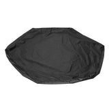 Sandbox Cover Hexagon Sandpit Sand Toys Cover Waterproof Pool Cover with Drawstring for Outdoor Garden Black - Front View