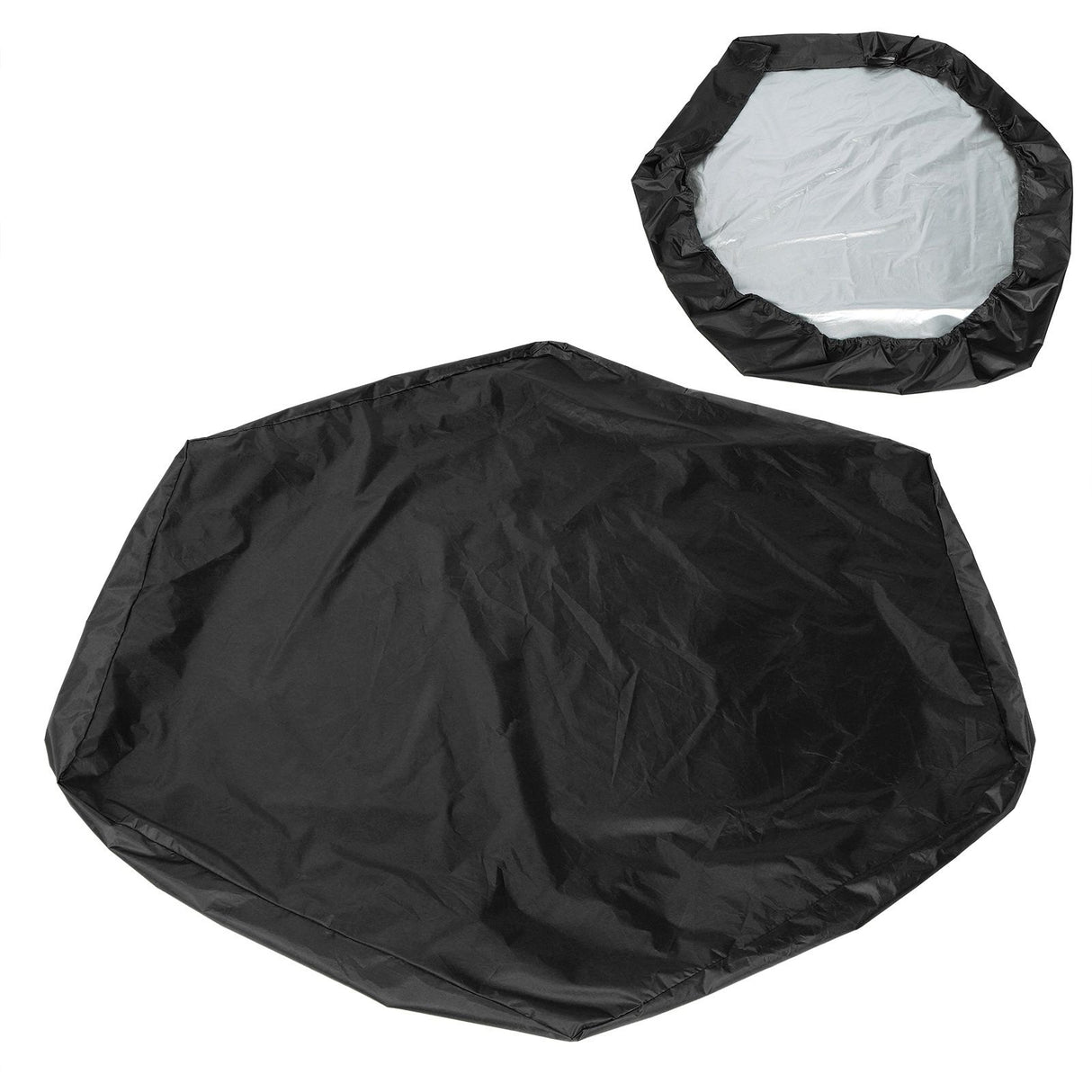 Sandbox Cover Hexagon Sandpit Sand Toys Cover Waterproof Pool Cover with Drawstring for Outdoor Garden Black
