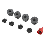 3/4 Inch Rain Barrel Bulkhead Fitting Kit with Plugs Hole Saw Tool PVC Spigot Connector Kit for Rain Barrels Water Tanks Pools Aquariums Tubs - Front View