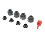 3/4 Inch Rain Barrel Bulkhead Fitting Kit with Plugs Hole Saw Tool PVC Spigot Connector Kit for Rain Barrels Water Tanks Pools Aquariums Tubs