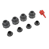 3/4 Inch Rain Barrel Bulkhead Fitting Kit with Plugs Hole Saw Tool PVC Spigot Connector Kit for Rain Barrels Water Tanks Pools Aquariums Tubs