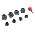 3/4 Inch Rain Barrel Bulkhead Fitting Kit with Plugs Hole Saw Tool PVC Spigot Connector Kit for Rain Barrels Water Tanks Pools Aquariums Tubs