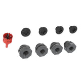 3/4 Inch Rain Barrel Bulkhead Fitting Kit with Plugs Hole Saw Tool PVC Spigot Connector Kit for Rain Barrels Water Tanks Pools Aquariums Tubs - Close-Up Angle