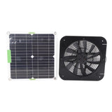 100W 18V Solar Panel Powered Exhaust Fan 13.5 Inch Solar Powered Attic Ventilator for Pet House Chicken Coop RV Greenhouse - Front View