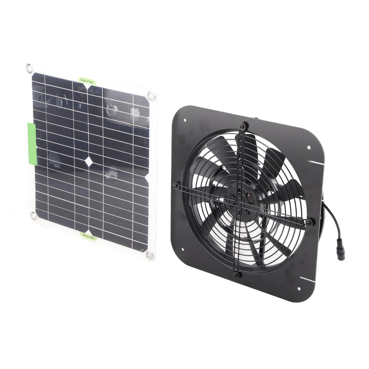 100W 18V Solar Panel Powered Exhaust Fan 13.5 Inch Solar Powered Attic Ventilator for Pet House Chicken Coop RV Greenhouse