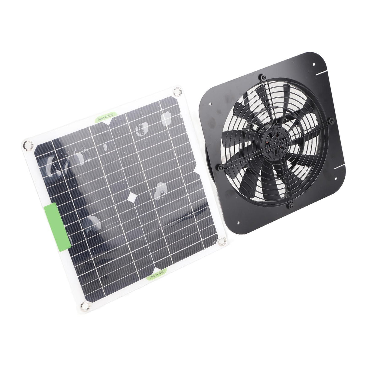 100W 18V Solar Panel Powered Exhaust Fan 13.5 Inch Solar Powered Attic Ventilator for Pet House Chicken Coop RV Greenhouse