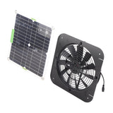 100W 18V Solar Panel Powered Exhaust Fan 13.5 Inch Solar Powered Attic Ventilator for Pet House Chicken Coop RV Greenhouse - Close-Up Angle