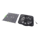 100W 18V Solar Panel Powered Exhaust Fan 13.5 Inch Solar Powered Attic Ventilator for Pet House Chicken Coop RV Greenhouse - Low Angle