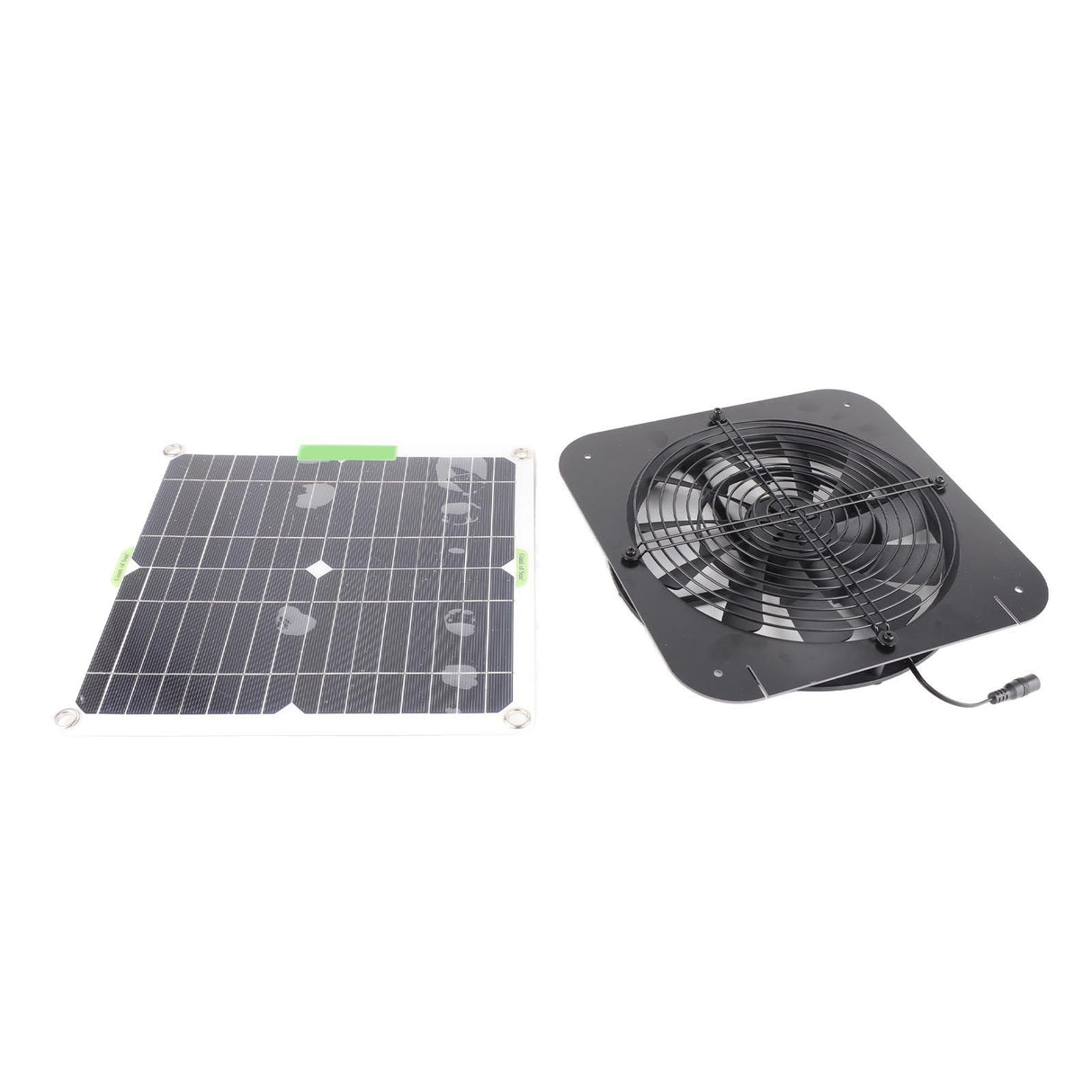 100W 18V Solar Panel Powered Exhaust Fan 13.5 Inch Solar Powered Attic Ventilator for Pet House Chicken Coop RV Greenhouse