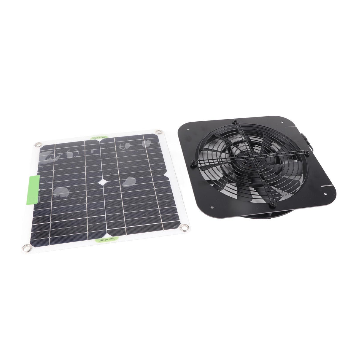 100W 18V Solar Panel Powered Exhaust Fan 13.5 Inch Solar Powered Attic Ventilator for Pet House Chicken Coop RV Greenhouse