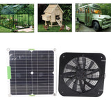 100W 18V Solar Panel Powered Exhaust Fan 13.5 Inch Solar Powered Attic Ventilator for Pet House Chicken Coop RV Greenhouse - Extra Image