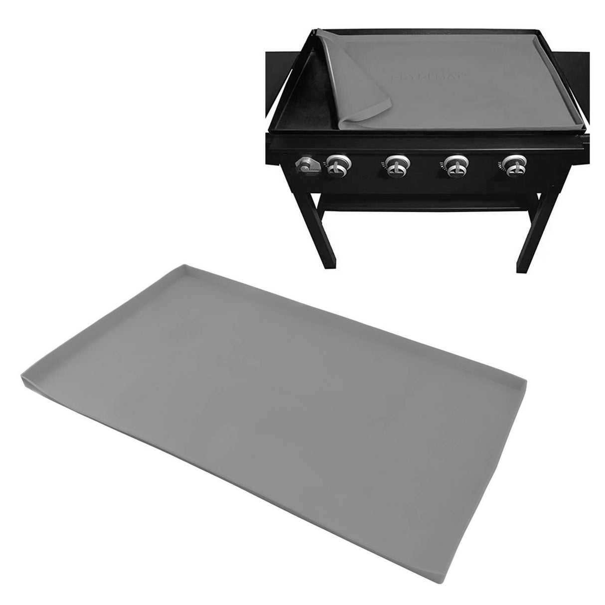 Silicone Griddle Mat Silicone Protective Mat Cover Grill Cover for Blackstone Griddle Top 28 Inch Gray