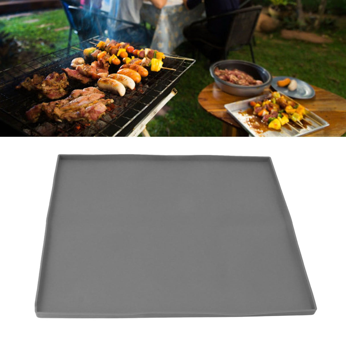 Griddle Mat Heavy Duty Silicone Grill Cover Protect Your Griddle From Rodents Debris Rust All Season BBQ Grill Mat 17in Grey