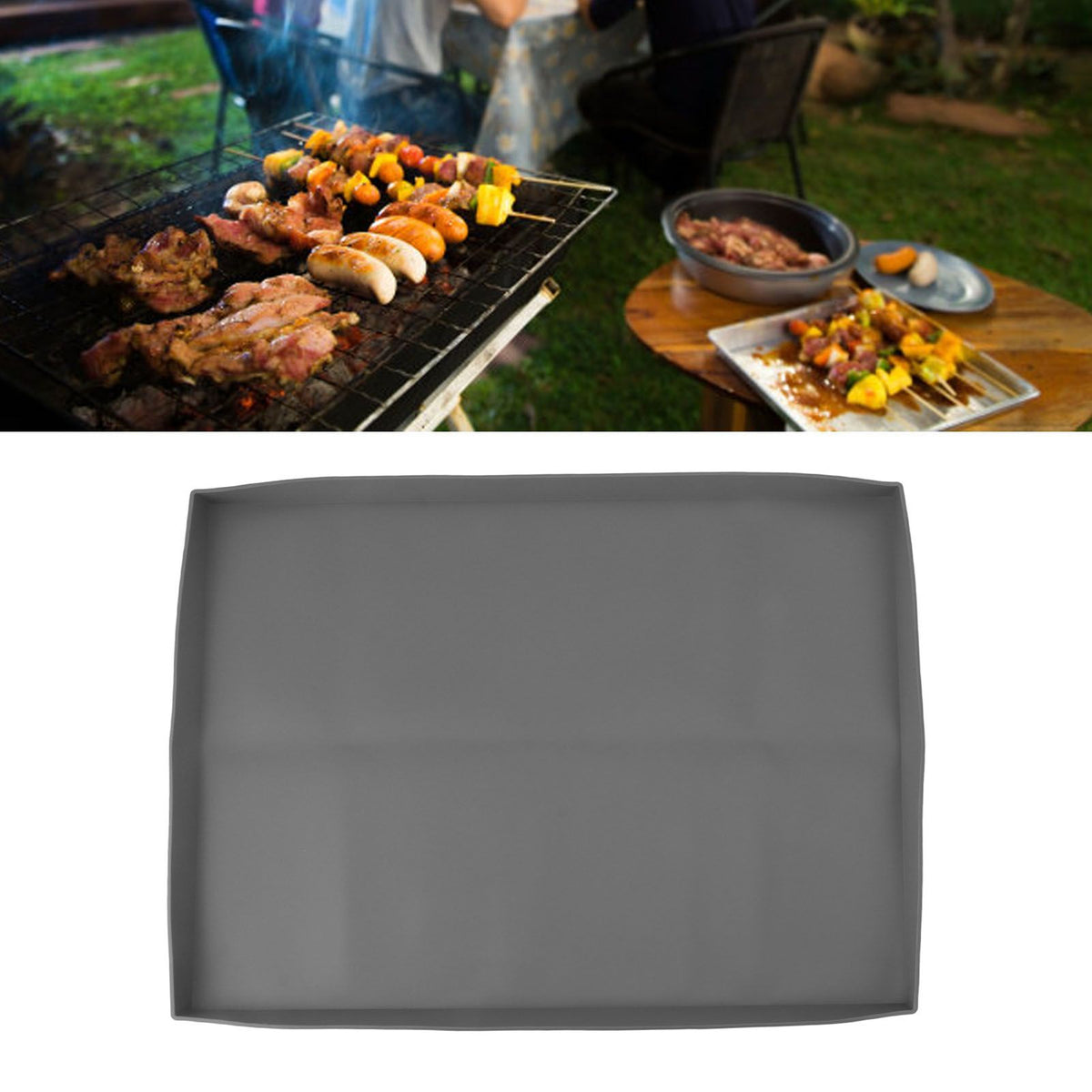 Griddle Mat Heavy Duty Silicone Grill Cover Protect Your Griddle From Rodents Debris Rust All Season BBQ Grill Mat 22in Grey
