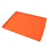 Griddle Mat Heavy Duty Silicone Grill Cover Protect Your Griddle From Rodents Debris Rust All Season BBQ Grill Mat 22in Orange - Rear View
