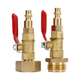 2pcs Brass Winterize Blowout Adapter 3/4 Internal and External Thread Brass Quick Adapter