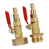 2pcs Brass Winterize Blowout Adapter 3/4 Internal and External Thread Brass Quick Adapter