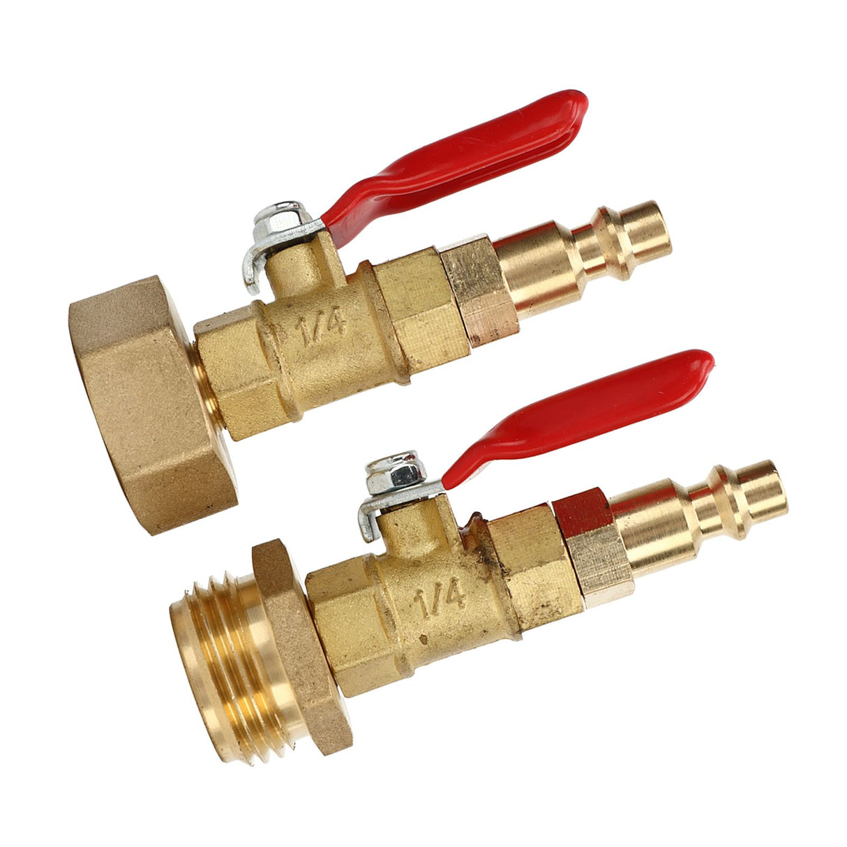 2pcs Brass Winterize Blowout Adapter 3/4 Internal and External Thread Brass Quick Adapter