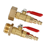 2pcs Brass Winterize Blowout Adapter 3/4 Internal and External Thread Brass Quick Adapter