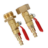 2pcs Brass Winterize Blowout Adapter 3/4 Internal and External Thread Brass Quick Adapter