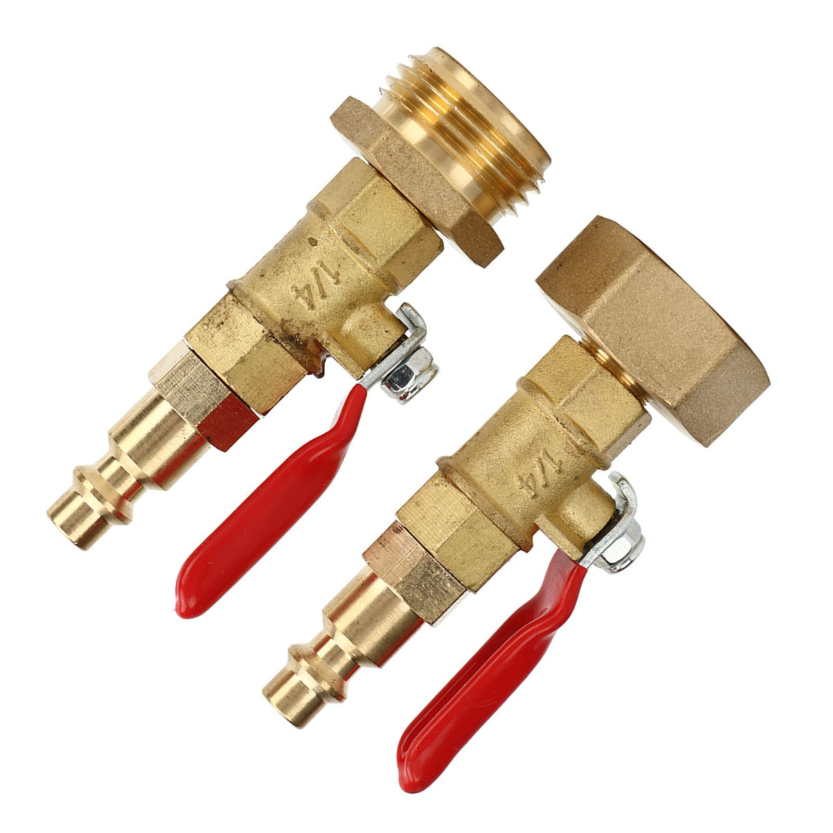 2pcs Brass Winterize Blowout Adapter 3/4 Internal and External Thread Brass Quick Adapter