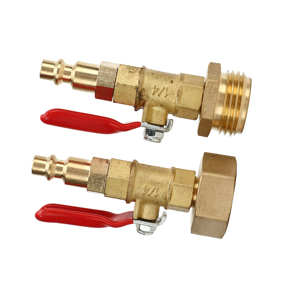 2pcs Brass Winterize Blowout Adapter 3/4 Internal and External Thread Brass Quick Adapter