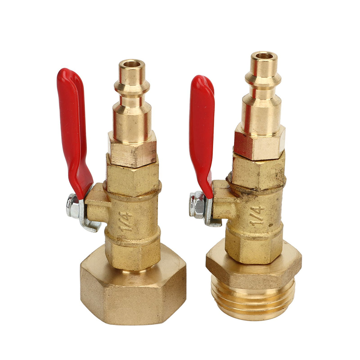 2pcs Brass Winterize Blowout Adapter 3/4 Internal and External Thread Brass Quick Adapter