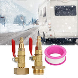 2pcs Brass Winterize Blowout Adapter 3/4 Internal and External Thread Brass Quick Adapter - Extra Image