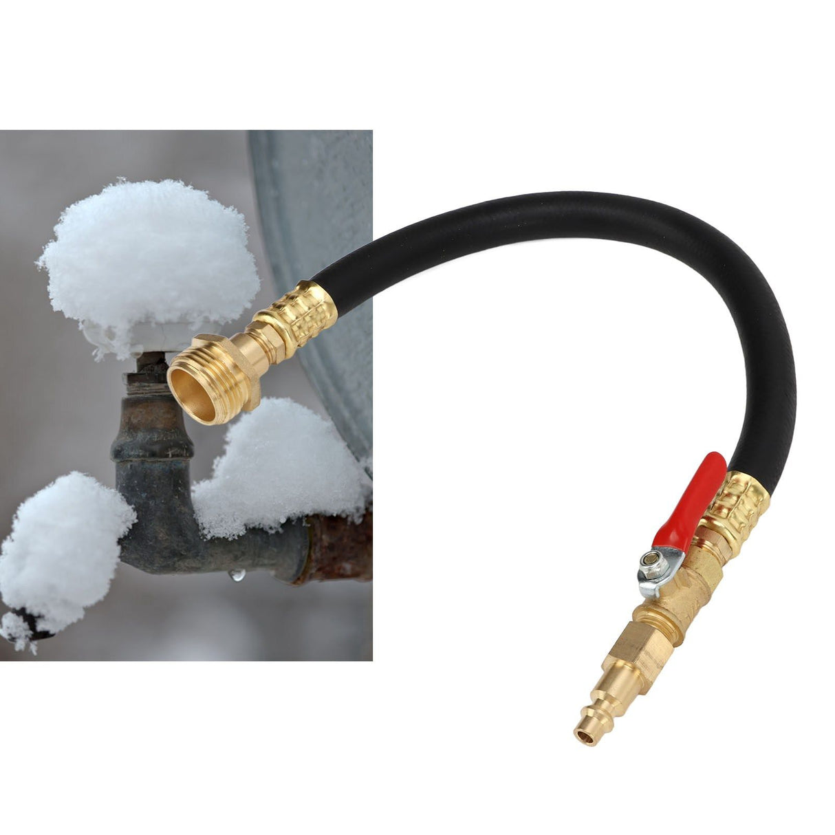 Garden Hose Adapter RV Frost Protection Combo Kit with 1/4 US Quick Adapter Winterize Sprinkler Systems