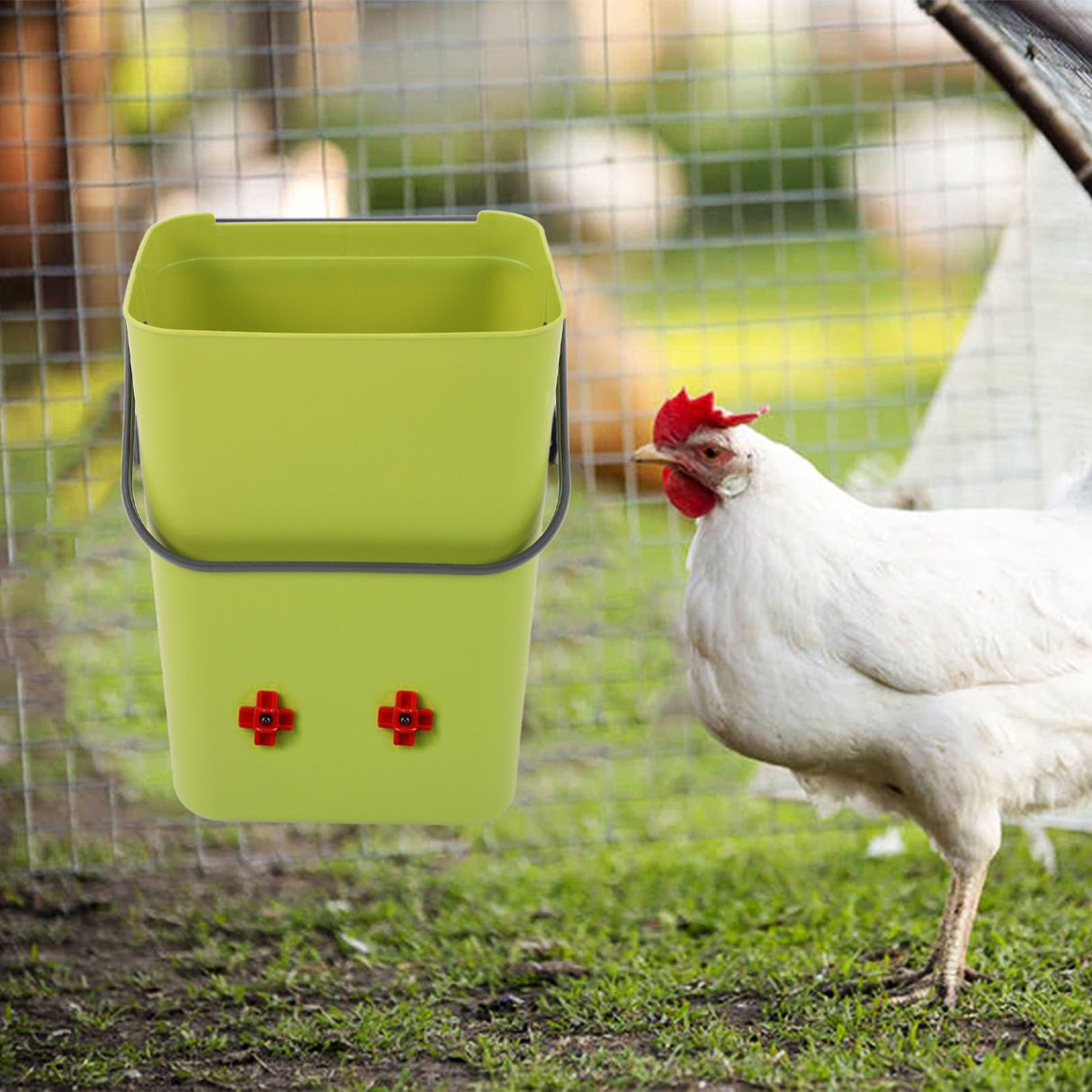 Chicken Waterer 4 Drinking Spouts Large Capacity Automatic Chick Drinker Waterer for Poultry Feeding Equipment 12L