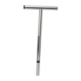 Soil Sampler Probe 304 Stainless Steel Protable T Handle Soil Sampling Tool for Farm Garden Lawn 21in - Rear View